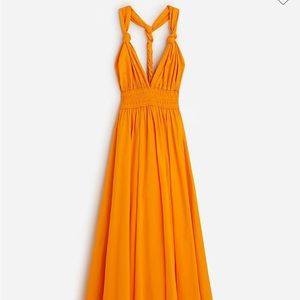 JCREW NWT Twist-back smocked-waist beach dress